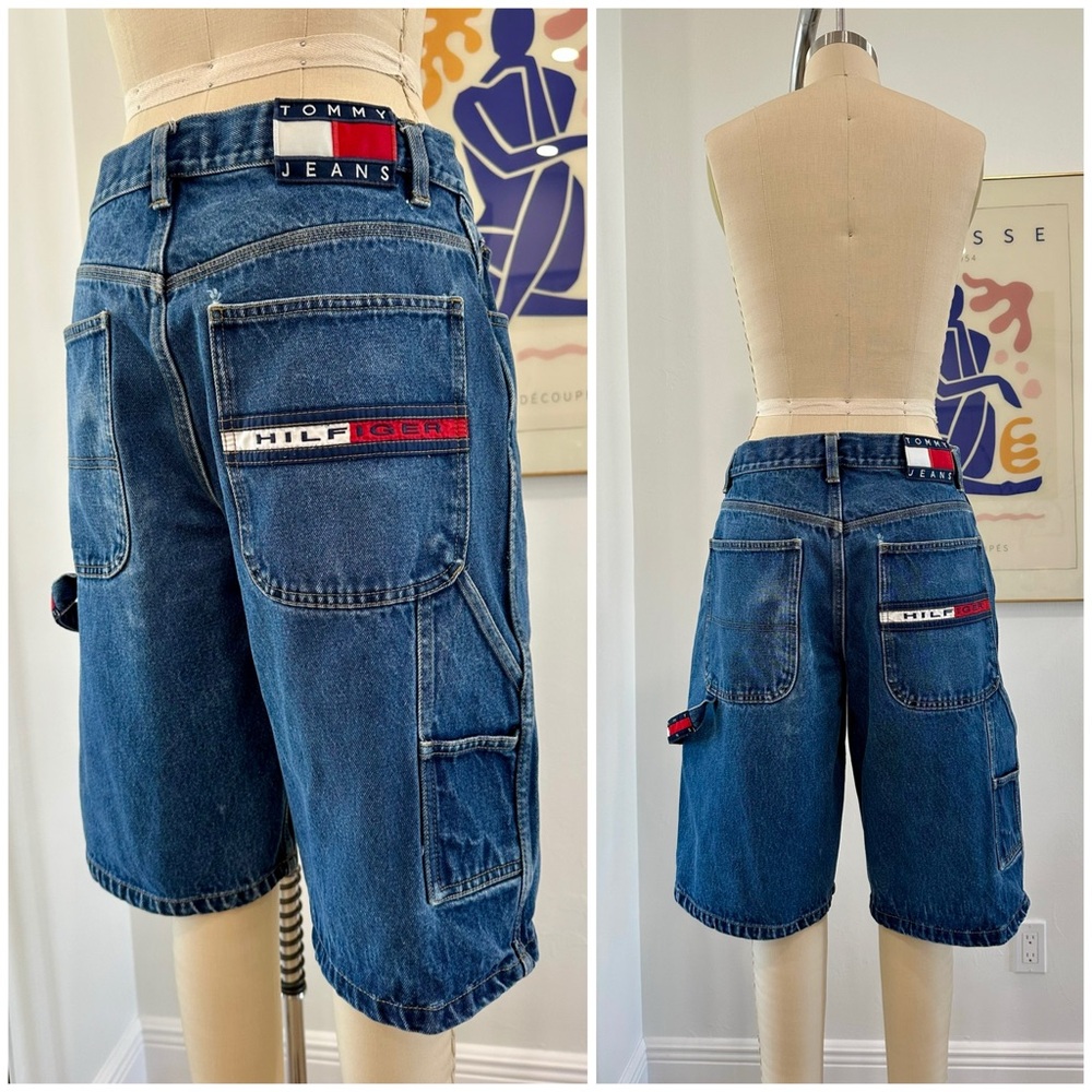 Vintage Y2K Tommy Hilfiger Long Denim Shorts
